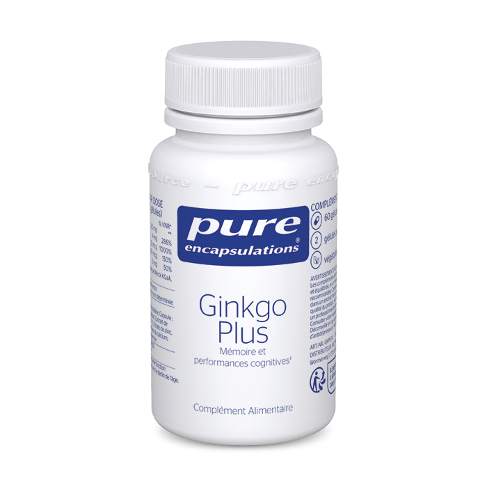 Complément alimentaire Ginkgo Plus de Pure Encapsulations.